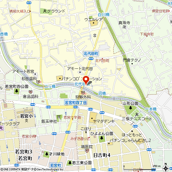 赤城タイヤ商会付近の地図